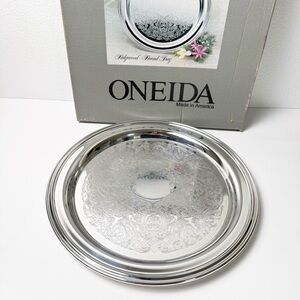 Oneida Ridgewood Silverplate 12.5” Platter Tray